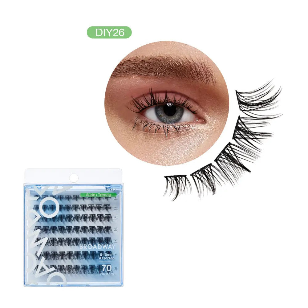 BROADWAY DIY Cluster Lashes - Manga-Inspired Wispy Lash Extensions (70-112pcs)