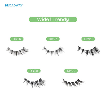 BROADWAY DIY Cluster Lashes - Manga-Inspired Wispy Lash Extensions (70-112pcs)