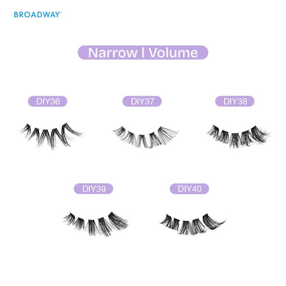 BROADWAY DIY Cluster Lashes - Manga-Inspired Wispy Lash Extensions (70-112pcs)