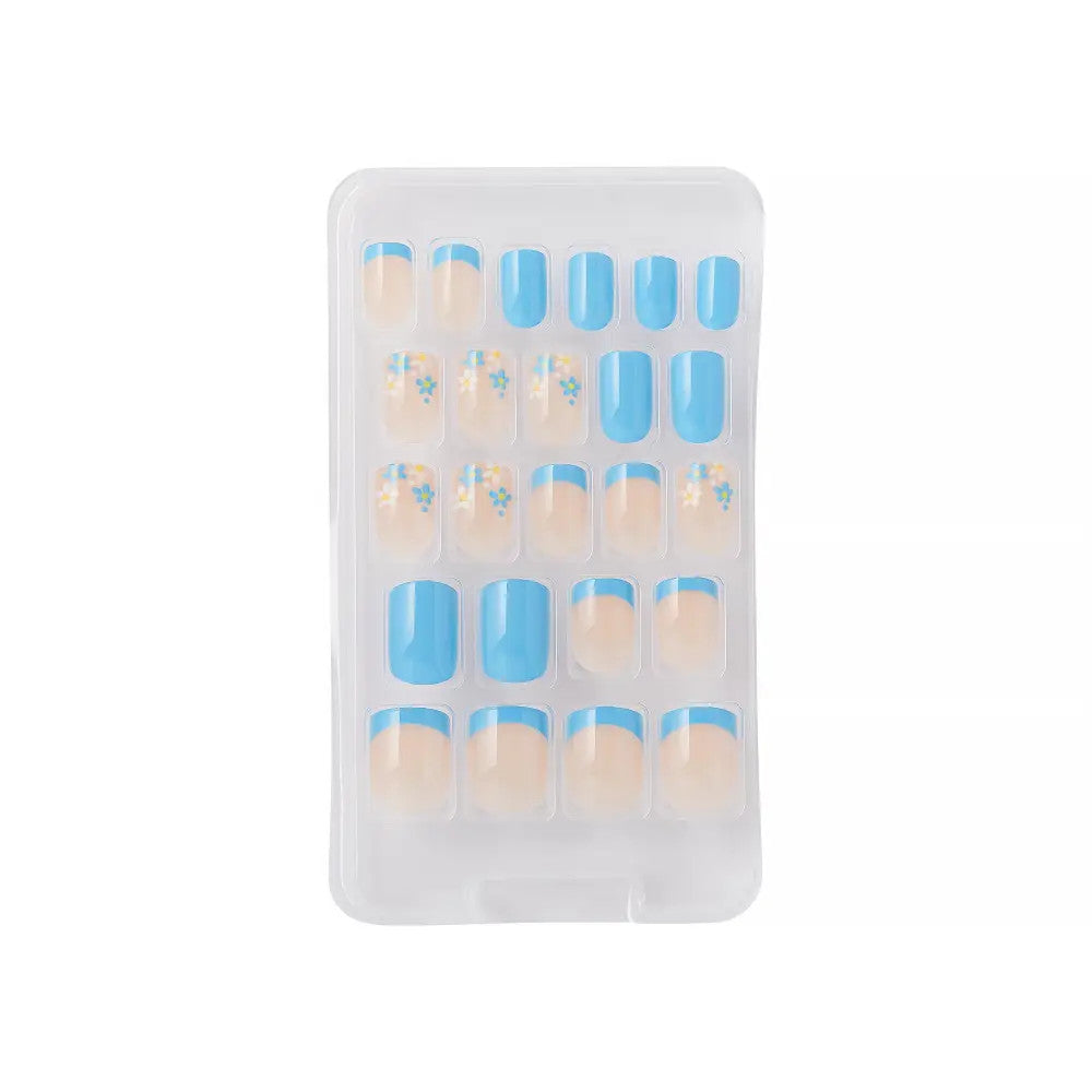 Kiss Gold Finger Little Diva Sticker Nails – Blue Daisy