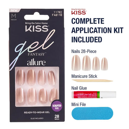 KISS Gel Fantasy Glue On Nails - STUNNED