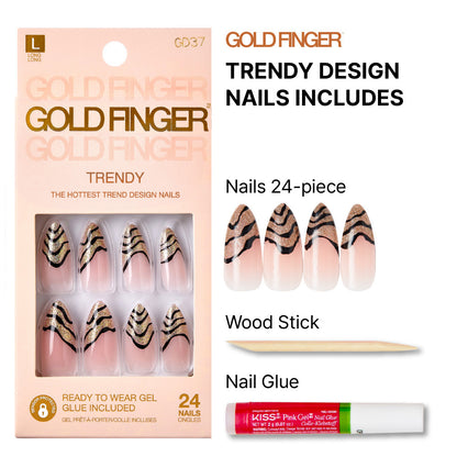 KISS Gold Finger Trendy Nail - Calm & Patient
