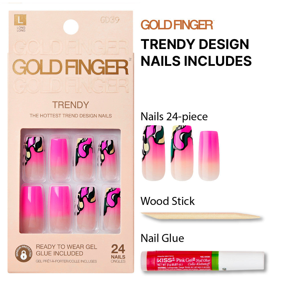 KISS Gold Finger Trendy Nail - Snooze