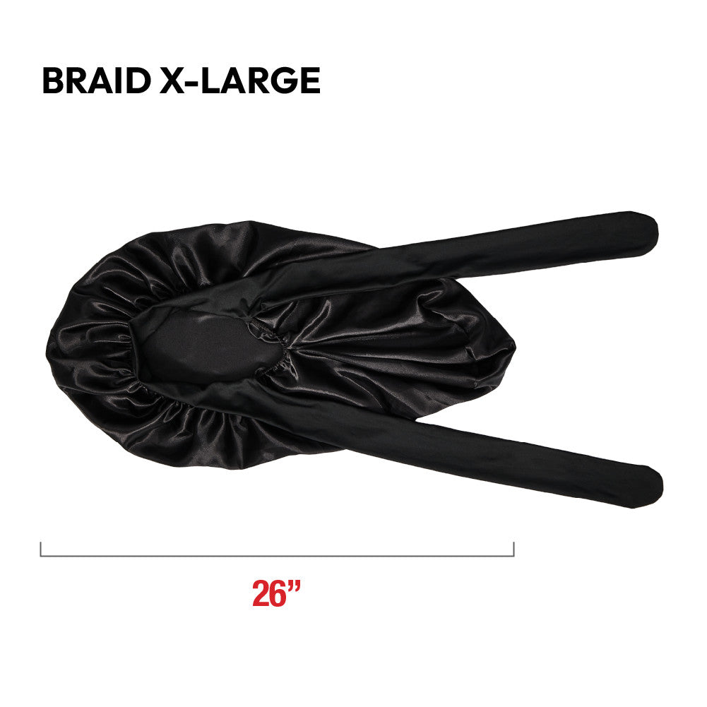 RED Adjustable Satin Bonnet with Tie Band