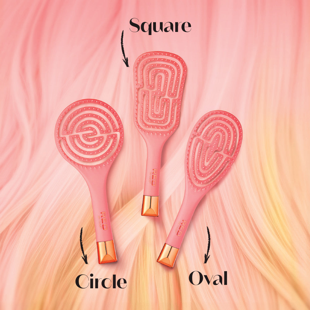 RED Flexible Amaze Circle Vent Brush