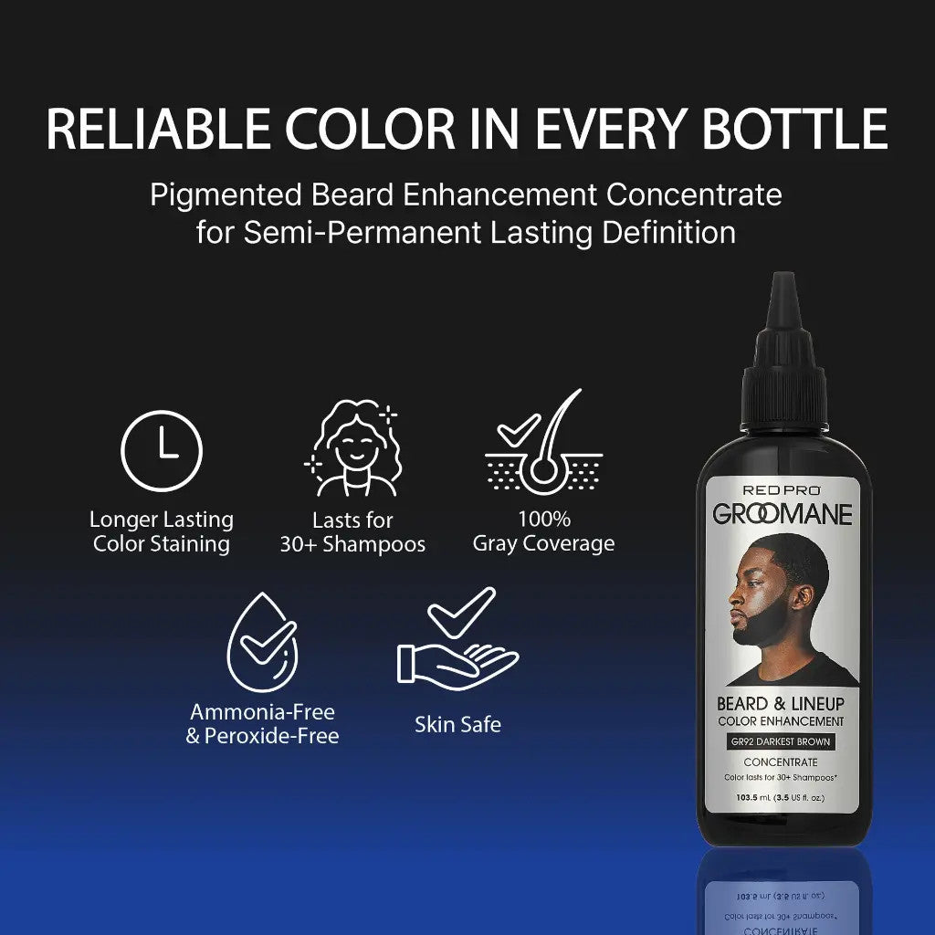 RED Groomane Semi-Permanent Beard & Lineup Color Enhancement