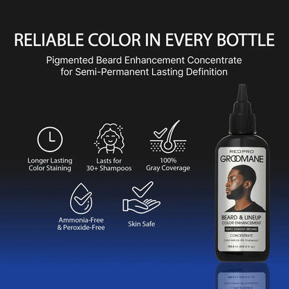 RED Groomane Semi-Permanent Beard & Lineup Color Enhancement