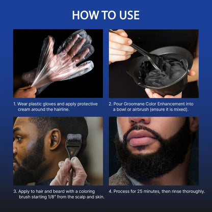 RED Groomane Semi-Permanent Beard & Lineup Color Enhancement
