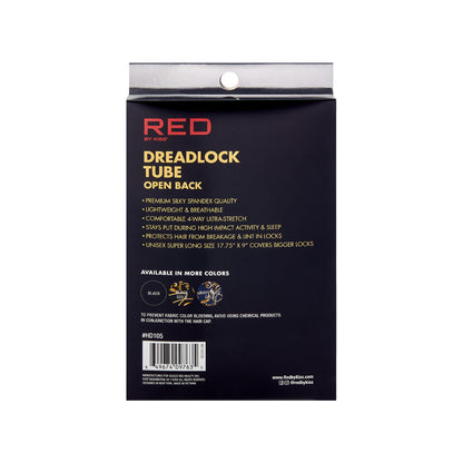 RED Open Back Dreadlock Tube Cap