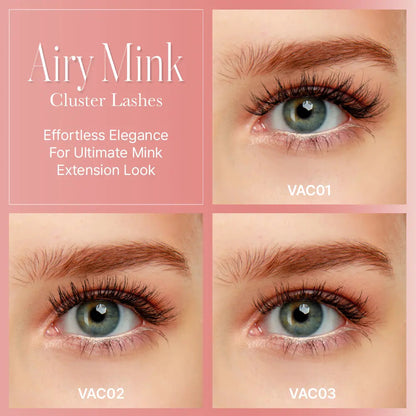 VLuxe 100% Real Mink Airy Mink Cluster Eyelash Extensions