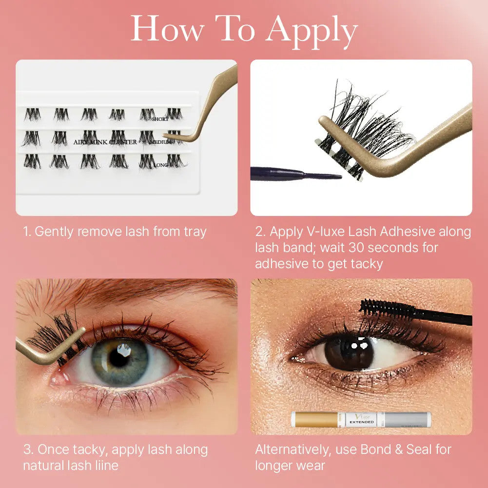 VLuxe 100% Real Mink Airy Mink Cluster Eyelash Extensions