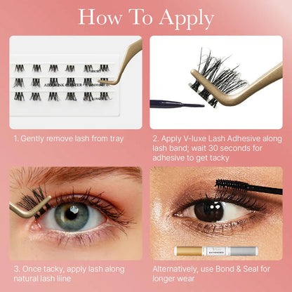VLuxe 100% Real Mink Airy Mink Cluster Eyelash Extensions