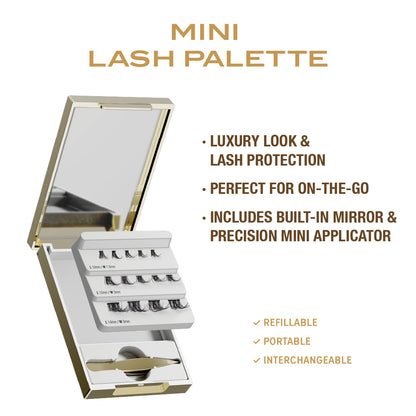 VLuxe Mini Lash Palette with Mirror & Tweezer Applicator (No Lashes Included)