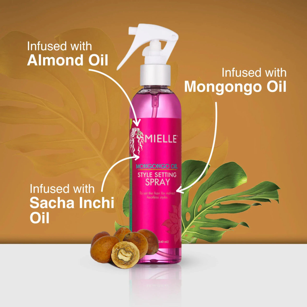 Mielle Mongongo Oil Style Setting Spray (8 oz)