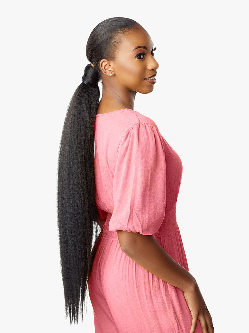 SENSATIONNEL Synthetic Ponytail Instant Pony Wrap KINKY STRAIGHT 30"