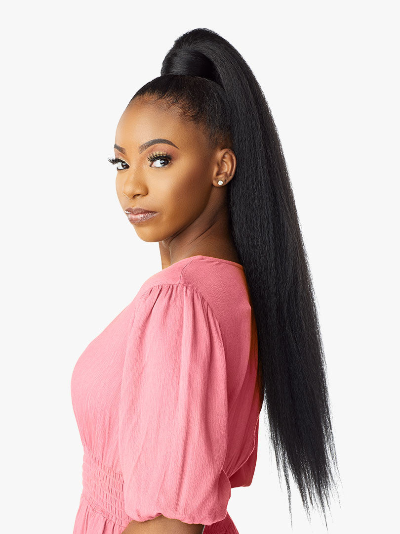 SENSATIONNEL Synthetic Ponytail Instant Pony Wrap KINKY STRAIGHT 30"