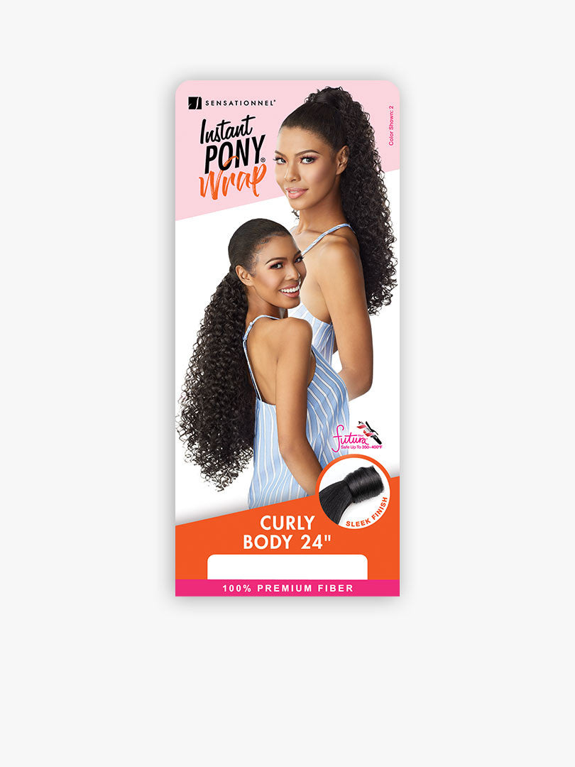SENSATIONNEL Synthetic Ponytail Instant Pony Wrap CURLY BODY 24"