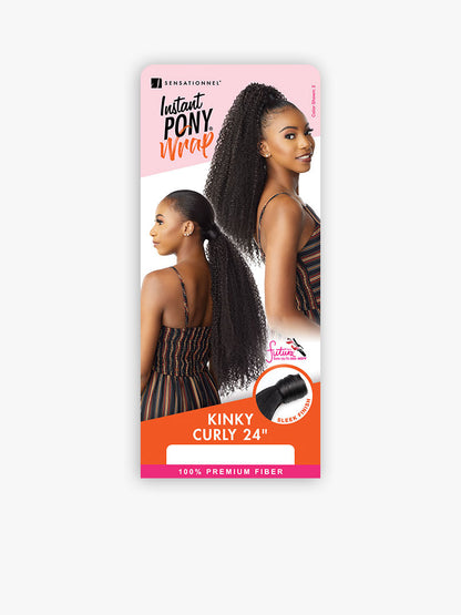 SENSATIONNEL Instant Pony Wrap Synthetic - KINKY CURLY 24"