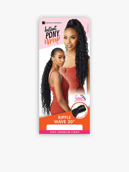SENSATIONNEL Synthetic Ponytail Instant Pony Wrap RIPPLE WAVE 30"
