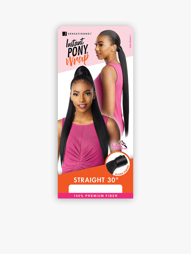 SENSATIONNEL Synthetic Ponytail Instant Pony Wrap STRAIGHT 30"