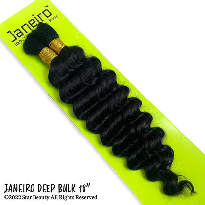 9A JANEIRO 100% Human Hair Deep Bulk 18"