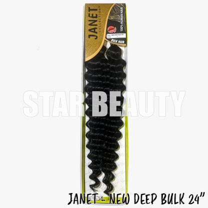 Janet Collection 100% Human Hair Braids - New Deep Bulk (14"- 24")