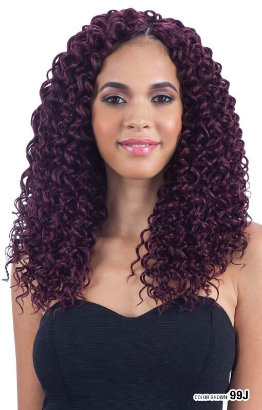 SHAKE N GO Freetress BRAID Synthetic Crochet Hair - BEACH CURL 12"