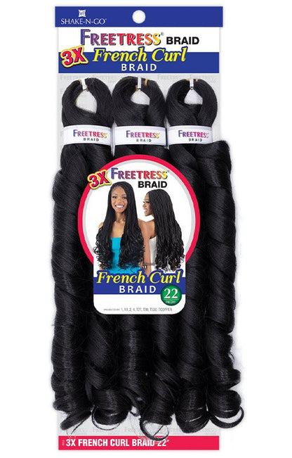 SHAKE N GO Freetress 3X French Curl Braid 22"
