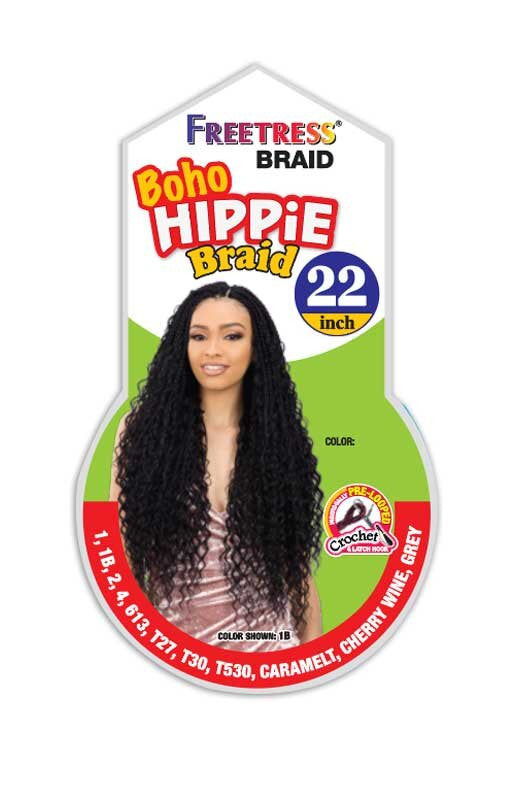 SHAKE N GO Freetress Braid Synthetic Crochet Hair - Boho Hippie Braid 22"