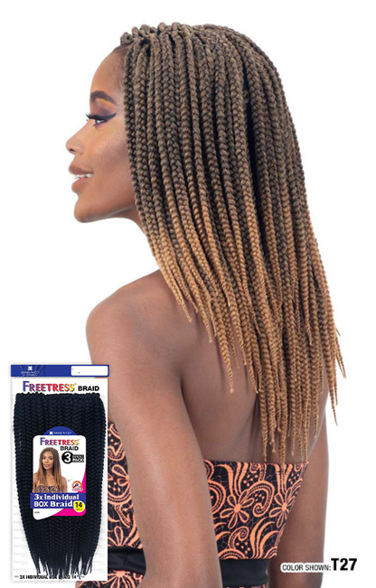 FREETRESS Braid Synthetic Crochet Hair - 3X INDIVIDUAL BOX BRAID 14"