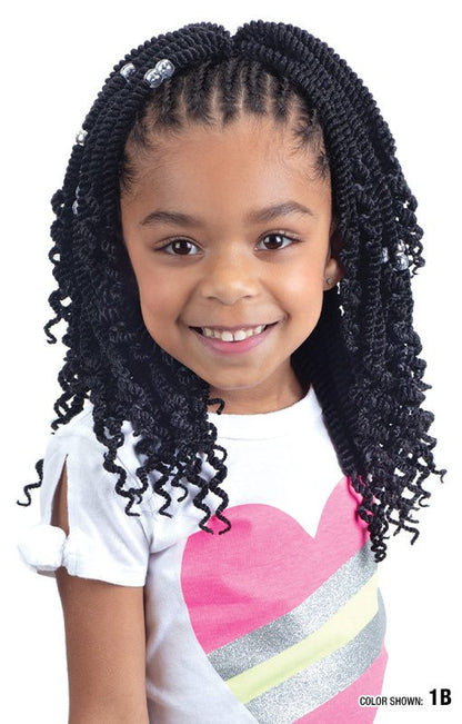 SHAKE N GO FreeTress Crochet Braids - 3X Kids-Senegal Twist With Curls 8"