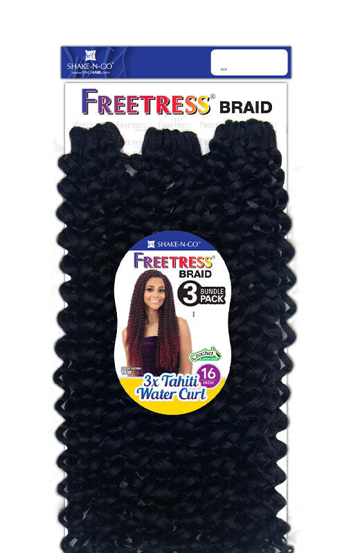 FREETRESS Braid Synthetic Crochet Hair - 3x TAHITI WATER CURL 16"