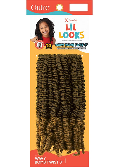 OUTRE X-Pression LiL Looks Crochet Braid - WAVY BOMB TWIST 8"