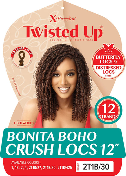 OUTRE Synthetic Braid X Pression Twisted Up - Bonita Boho Crush Locs 12"