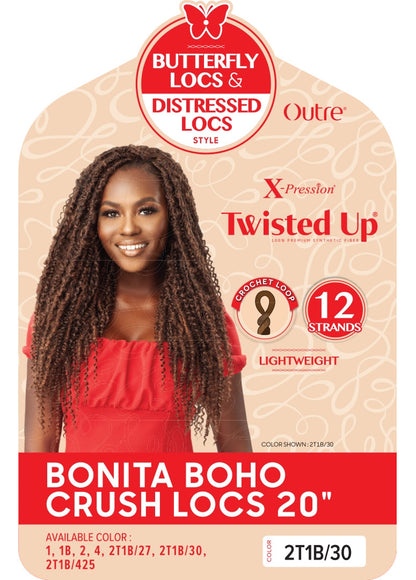 OUTRE Synthetic Braid X Pression Twisted Up - Bonita Boho Crush Locs 20"