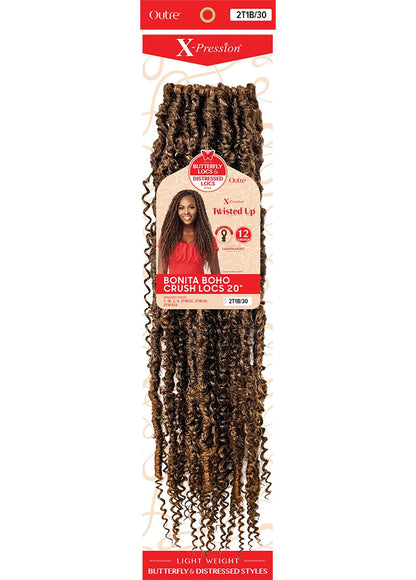 OUTRE Synthetic Braid X Pression Twisted Up - Bonita Boho Crush Locs 20"