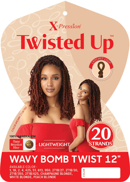 OUTRE X-Pression Twisted Up Crochet Braid - Wavy Bomb Twist 12"