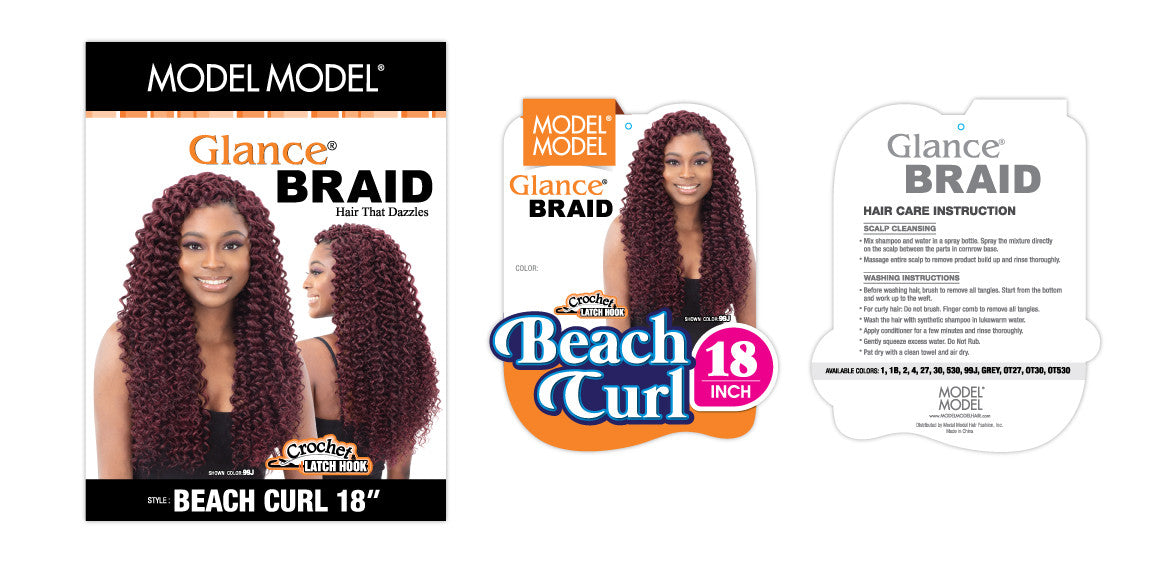 MODELMODEL Synthetic Crochet Glance Braid - BEACH CURL 18"