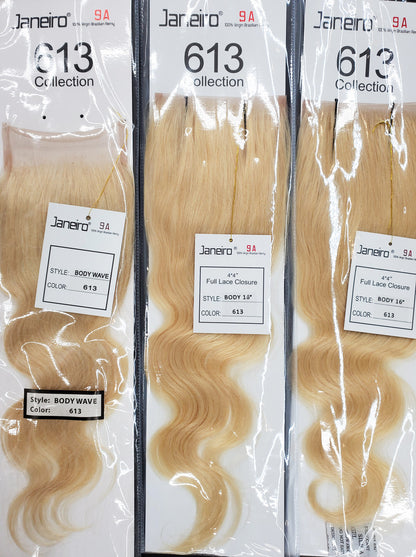 9A Janeiro Brazilian Body Wave Closure (613, T1B/613)