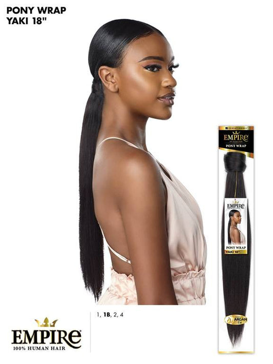 SENSATIONNEL Empire 100% Human Hair - PONY YAKI WRAP 18"