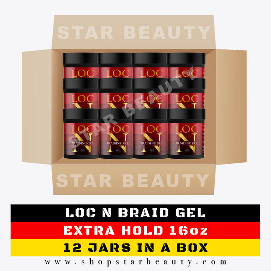 [BOX DEAL] LOC N Twists Braids Wave Edge Gel Extra Hold 16 oz (12/box)