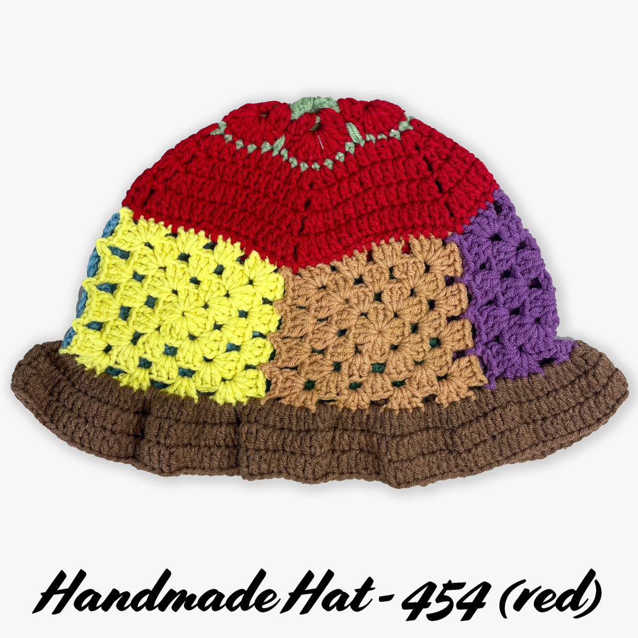 Handmade Knitted Chrochet Bucket Hat (#454)