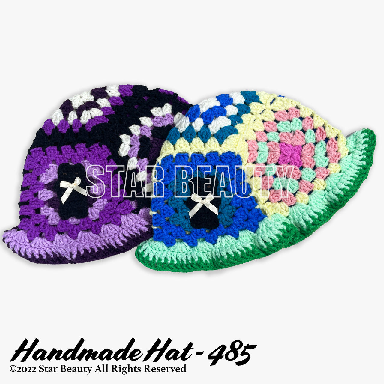 Handmade Knitted Chrochet Bucket Hat (#485)