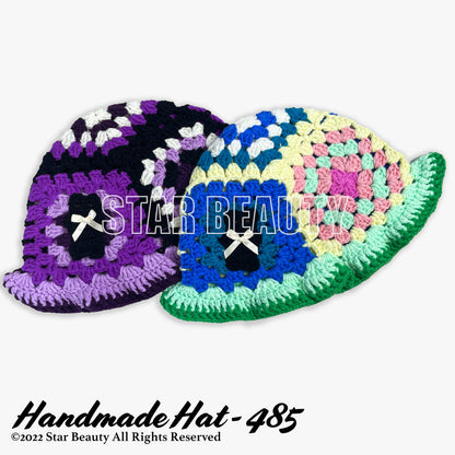 Handmade Knitted Chrochet Bucket Hat (#485)