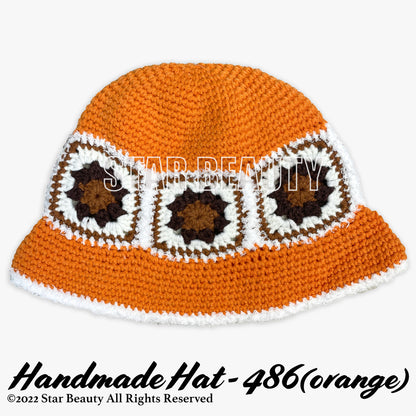 Handmade Knitted Chrochet Bucket Hat (#486)