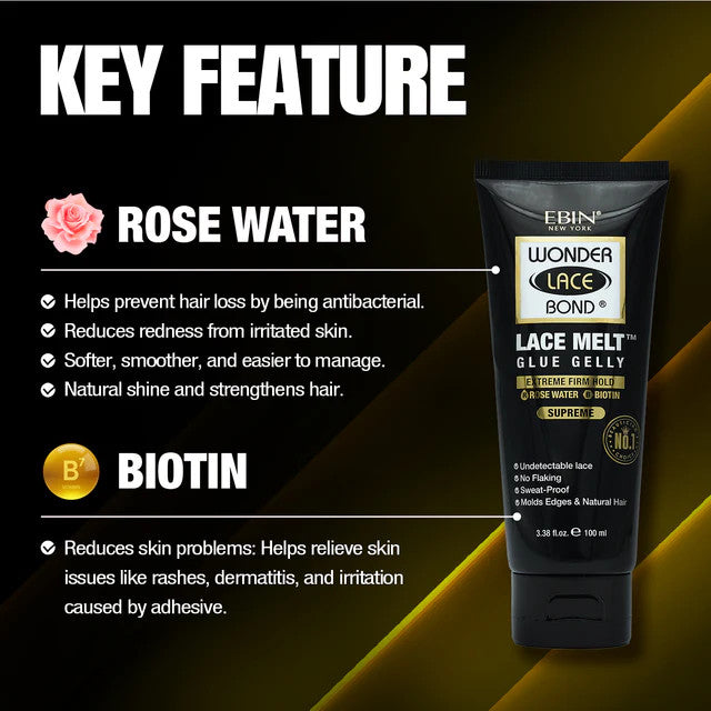 Ebin New York Wonder Lace Bond Lace Melt Glue Gelly [Supreme]