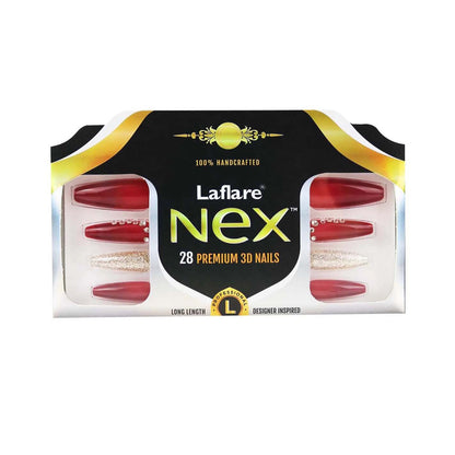 Laflare NEX 28 Premium 3D Nails - Long Coffin