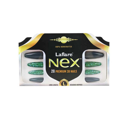 Laflare NEX 28 Premium 3D Nails - Long Coffin