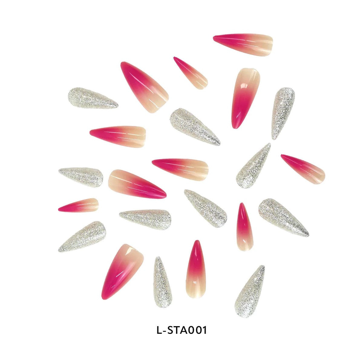 Laflare NEX 28 Premium 3D Nails - Stiletto Long