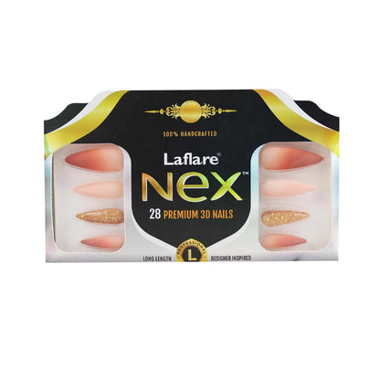 Laflare NEX 28 Premium 3D Nails - Stiletto Long